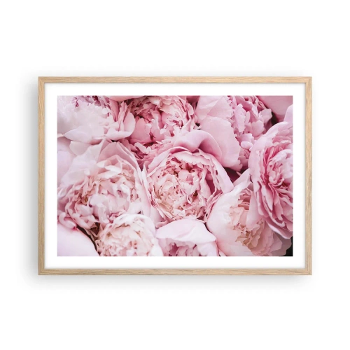 Poster in einem Rahmen aus heller Eiche - Anschmiegsam und duftend - 70x50 cm