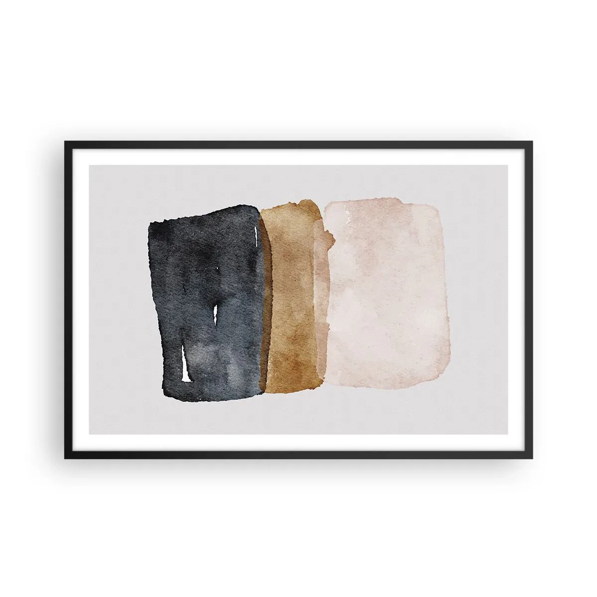 Poster in einem schwarzem Rahmen - Die Komposition der Farben der Erde - 91x61 cm