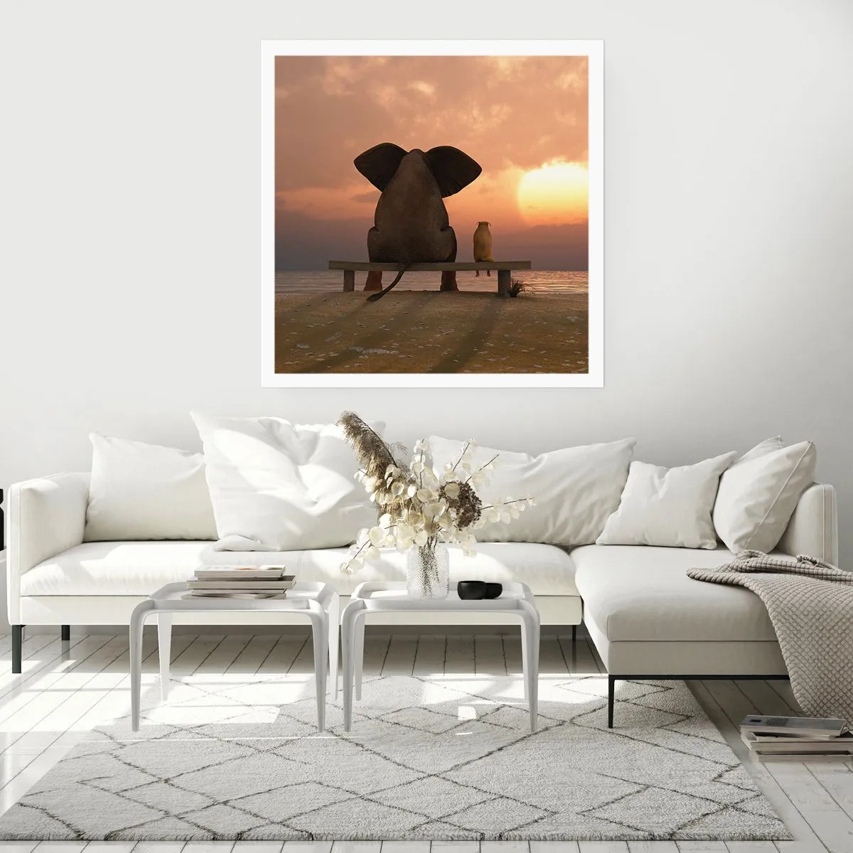 Poster - Es tut gut zusammen zu schweigen - 50x50 cm