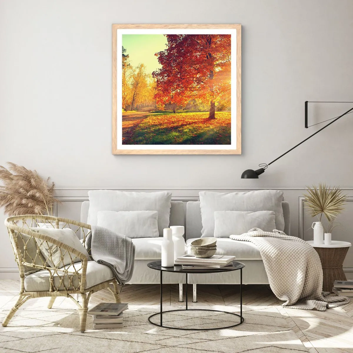 Poster in einem Rahmen aus heller Eiche - Unhöflich ist schön - 50x50 cm