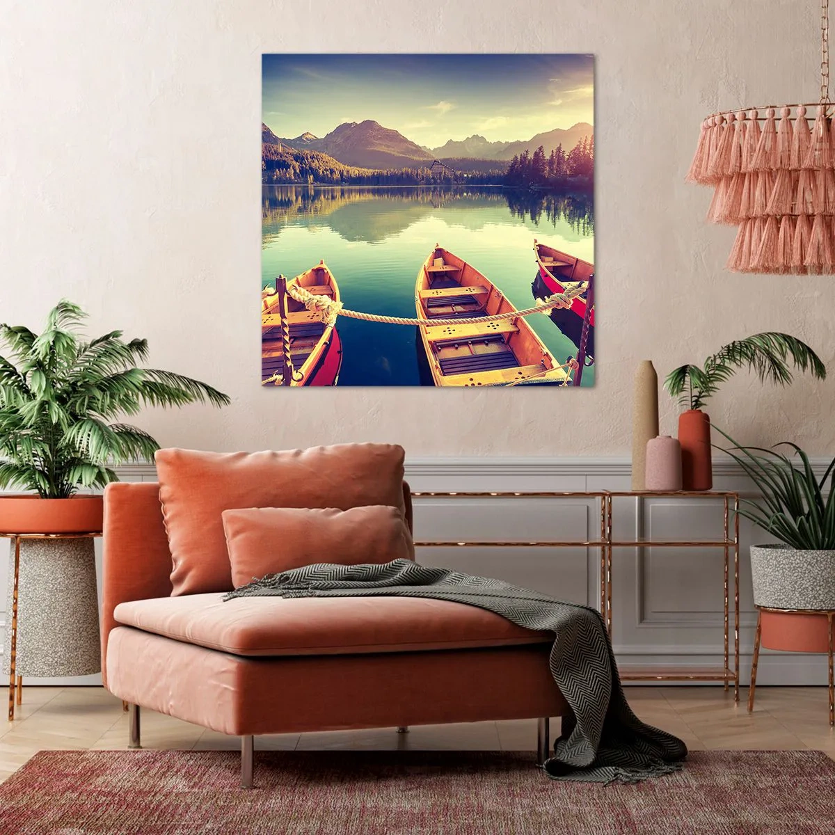 Bild auf Leinwand - Leinwandbild - Lebe nach ihren Gesetzen - 40x40 cm