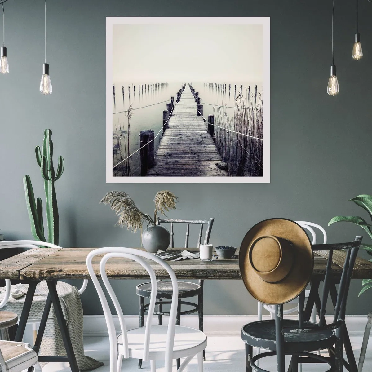 Poster - Tauchen Sie in Ruhe ein - 60x60 cm