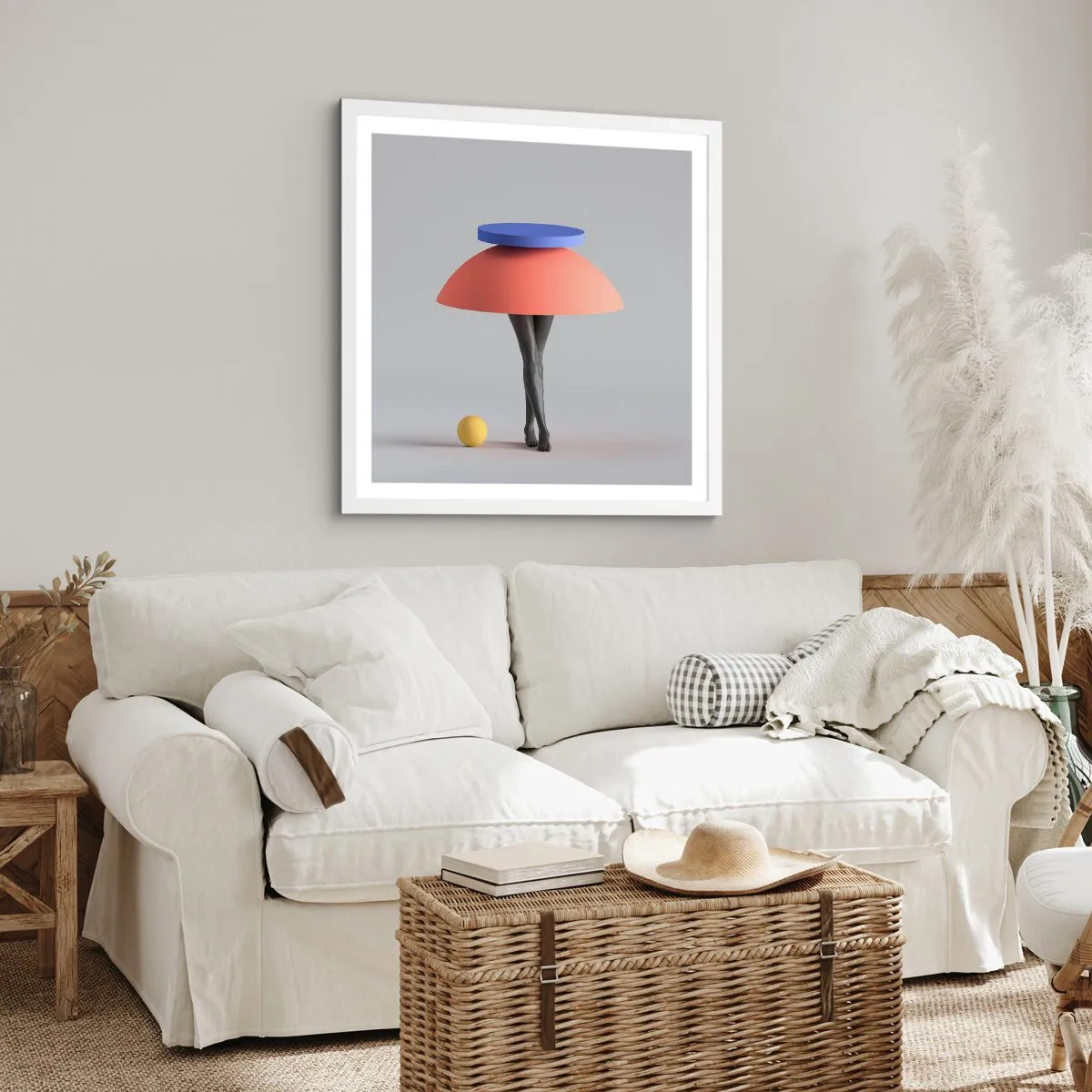 Poster in einem weißen Rahmen - Surrealistische Komposition - 30x30 cm
