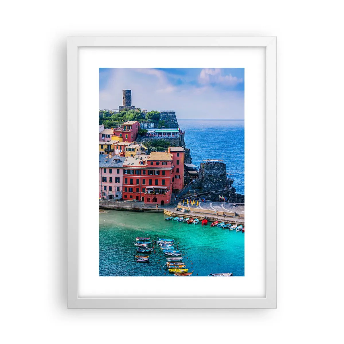 Poster in einem weißen Rahmen - Mediterrane Zauberstadt - 30x40 cm