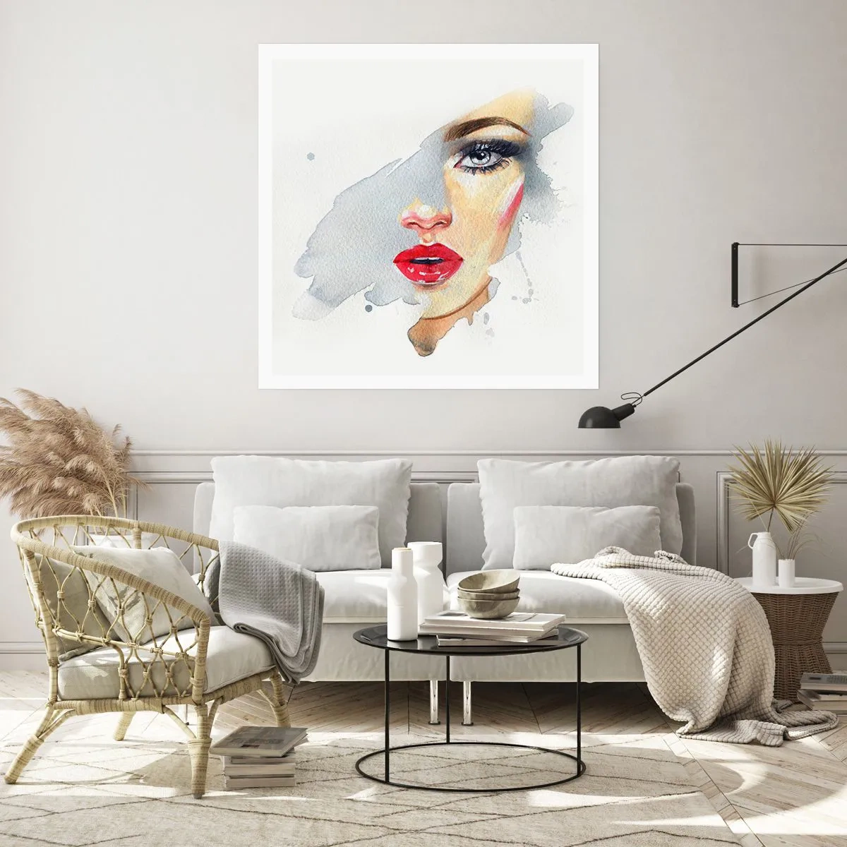 Poster - Abspiegeln in einem Wassertropfen - 50x50 cm