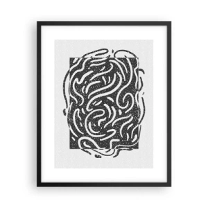 Poster in einem schwarzem Rahmen - Abstraktion: Freudentanz - 40x50 cm