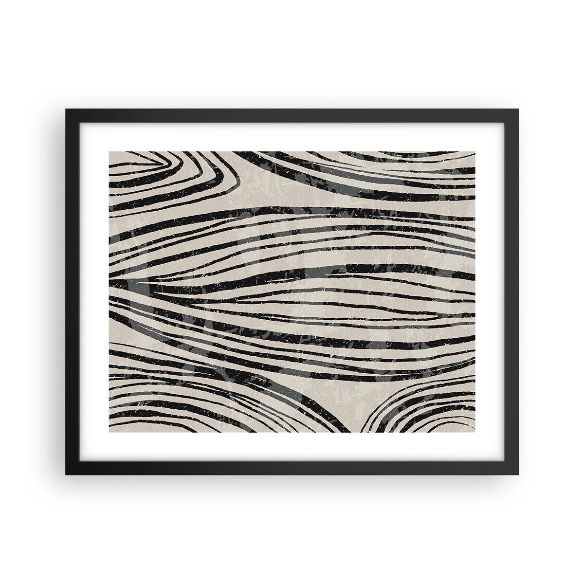 Poster in einem schwarzem Rahmen - Linienpool - 50x40 cm