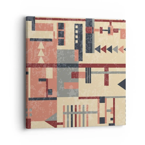 Bild auf Leinwand - Leinwandbild - Eine Kombination aus Vertikalen und Ebenen - 40x40 cm