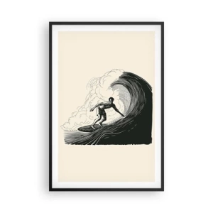 Poster in einem schwarzem Rahmen - König der Welle - 61x91 cm