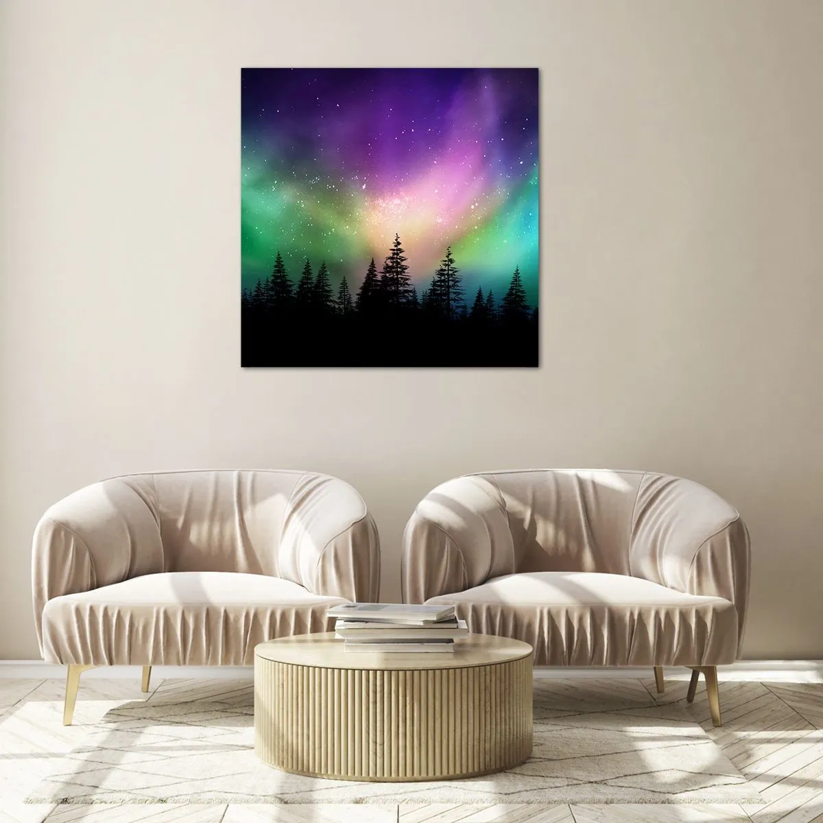 Glasbild - Bild auf glas - weiße Magie - 60x60 cm