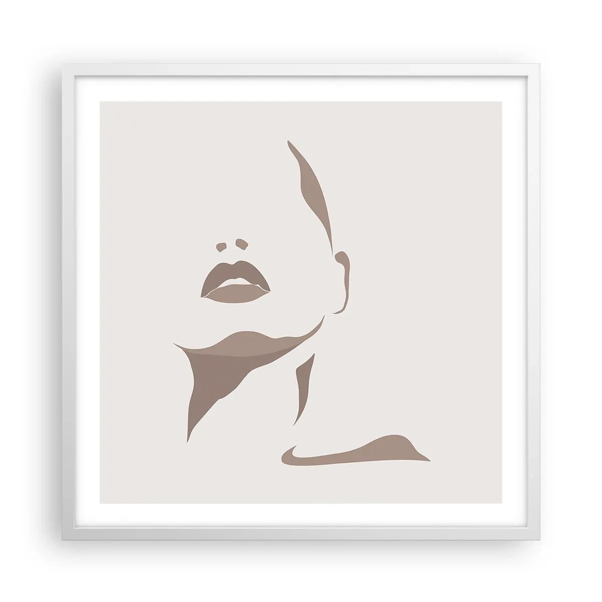 Poster in einem weißen Rahmen - Aus Licht und Schatten - 60x60 cm