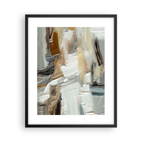 Poster in einem schwarzem Rahmen - Bunte Schichten - 40x50 cm