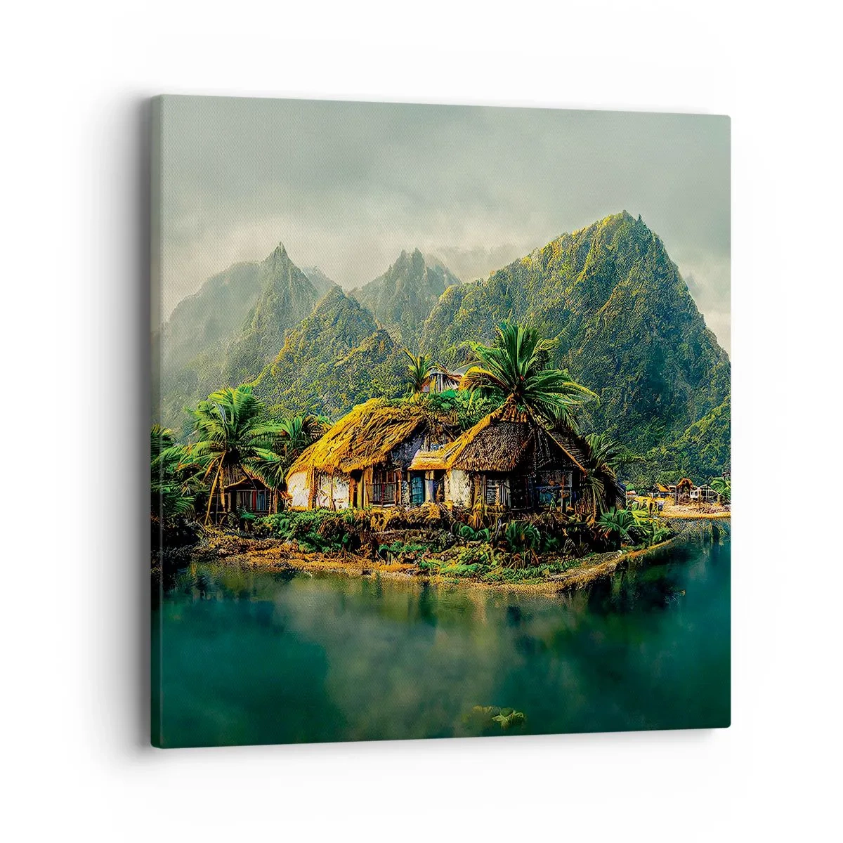 Bild auf Leinwand - Leinwandbild - Tropisches Paradies - 40x40 cm