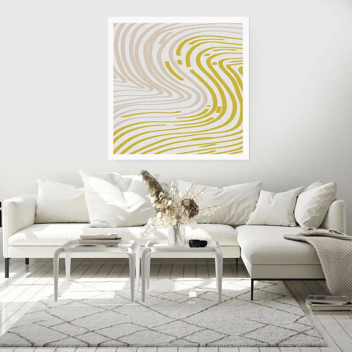 Poster - Komposition mit sanfter Biegung - 30x30 cm