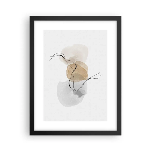 Poster in einem schwarzem Rahmen - Luftperlen - 30x40 cm