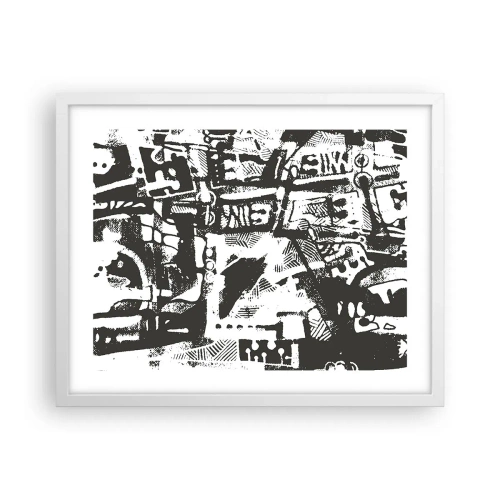 Poster in einem weißen Rahmen - Ordnung oder Chaos? - 50x40 cm