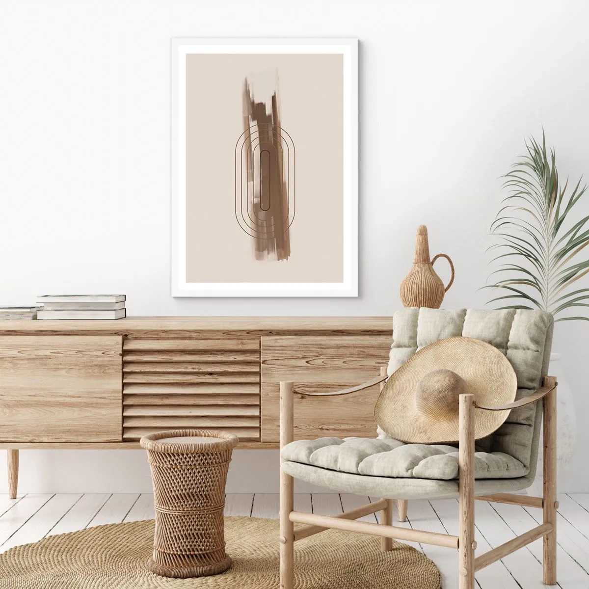 Poster in einem weißen Rahmen - Ein Hauch von Grau - 70x100 cm