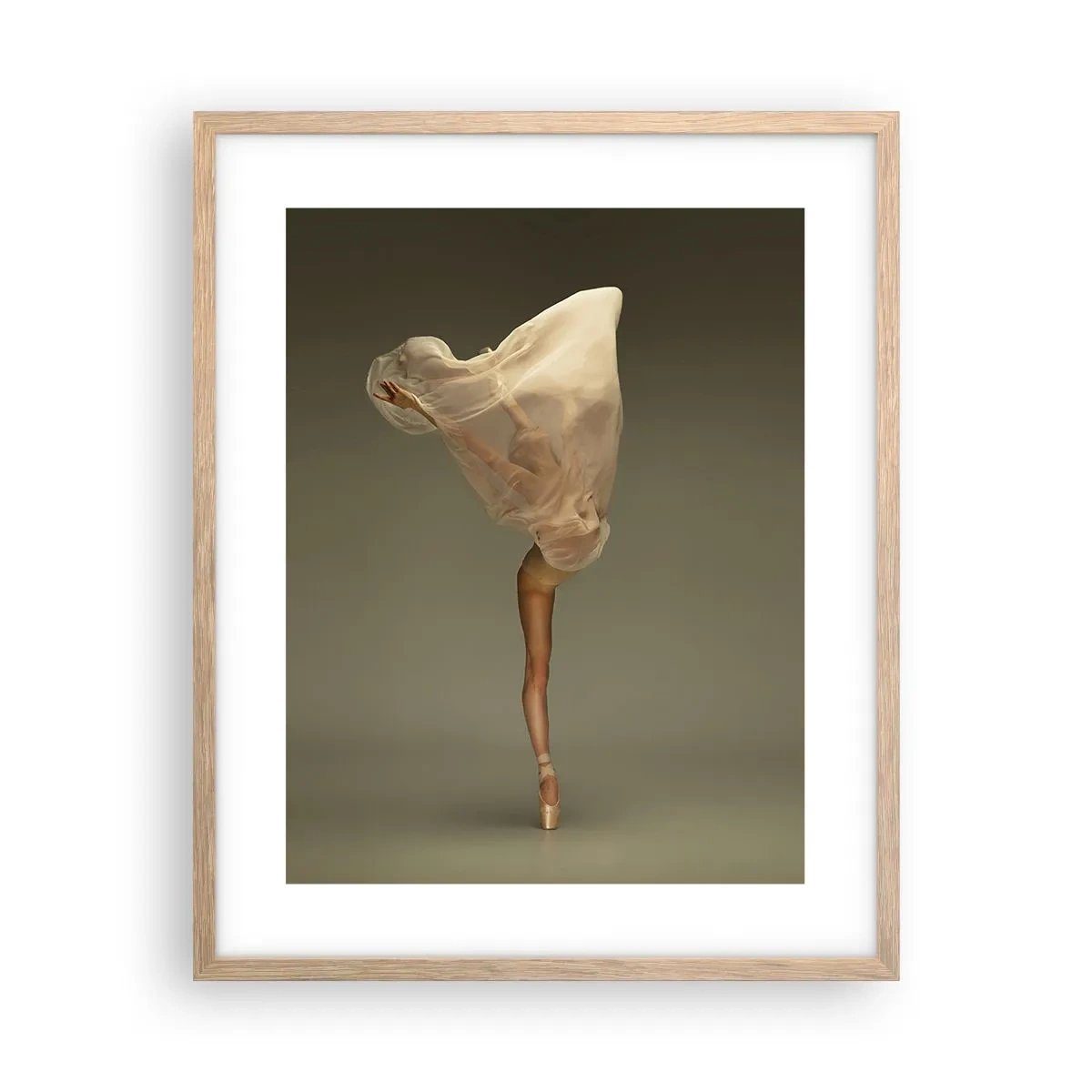 Poster in einem Rahmen aus heller Eiche - Es wird bald auffliegen - 40x50 cm