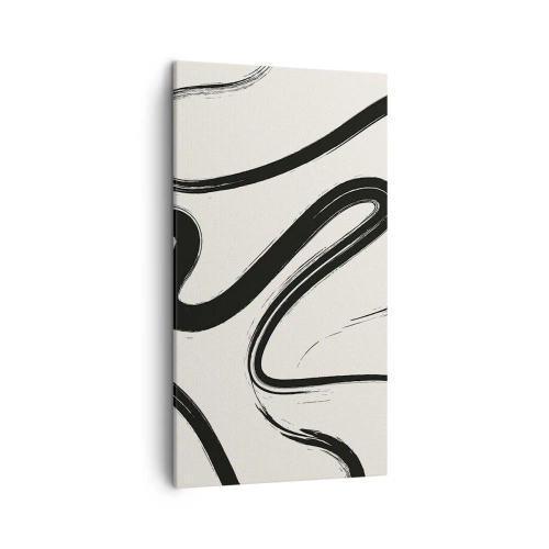 Bild auf Leinwand - Leinwandbild - Schwarz-Weiß-Laune - 45x80 cm