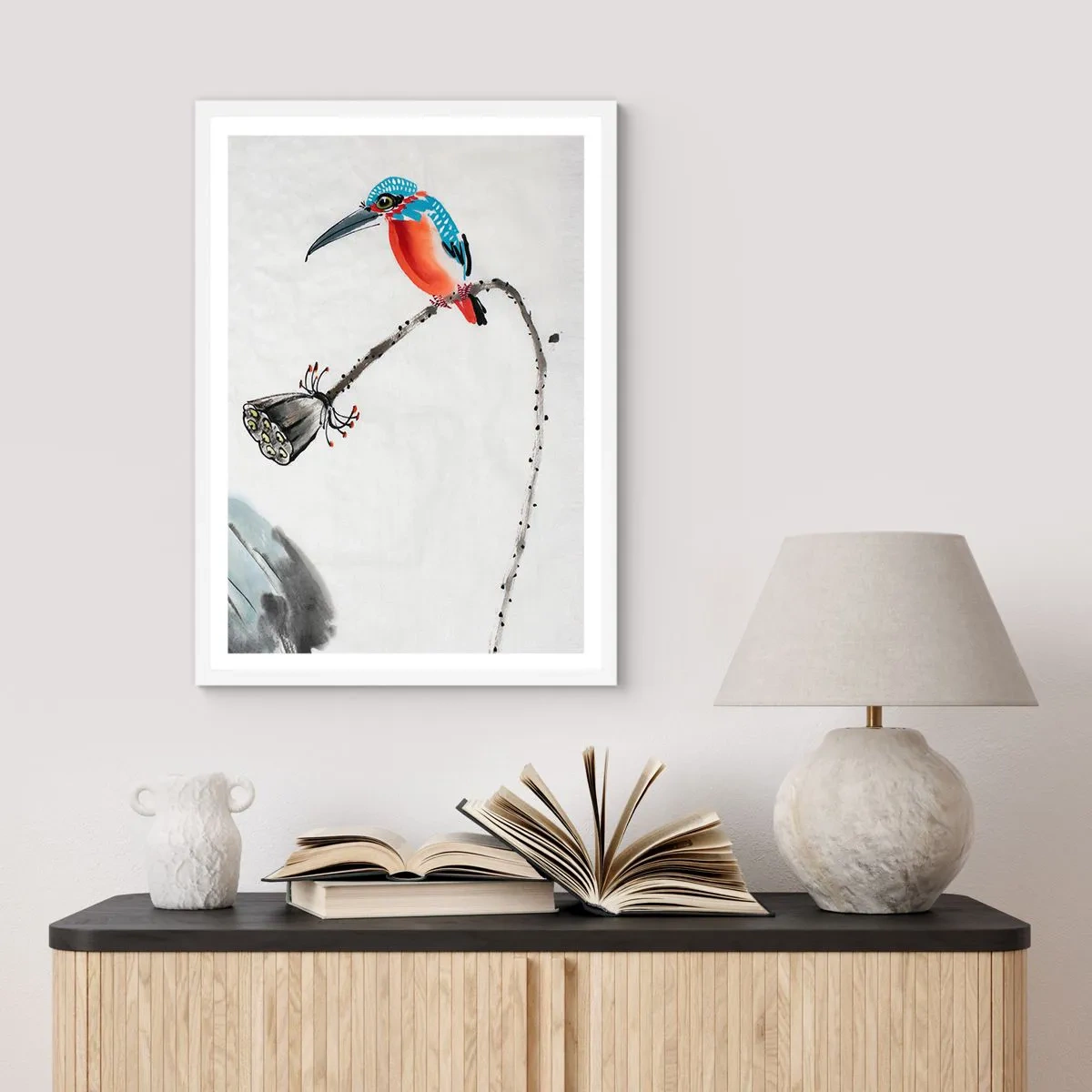 Poster in einem weißen Rahmen - Das Leben der Wiese - 50x70 cm