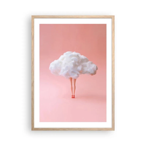 Poster in einem Rahmen aus heller Eiche - Süßes Versprechen - 50x70 cm