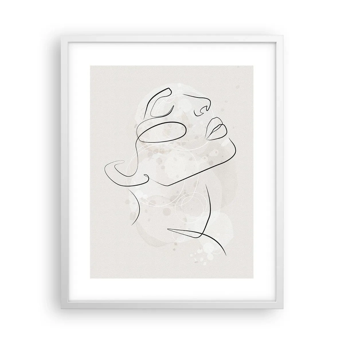 Poster in einem weißen Rahmen - Die Umrisse eines Traums - 40x50 cm