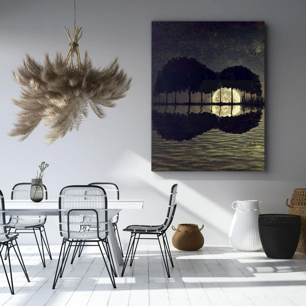 Bild auf Leinwand - Leinwandbild - Nacht am Ende der Welt - 65x120 cm