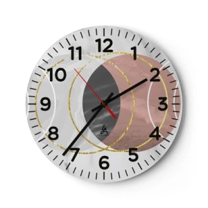 Wanduhr - Glasuhr - Musik der Sphären - 30x30 cm