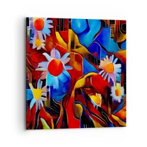 Bild auf Leinwand - Leinwandbild - Die Farben des Lebens - 70x70 cm
