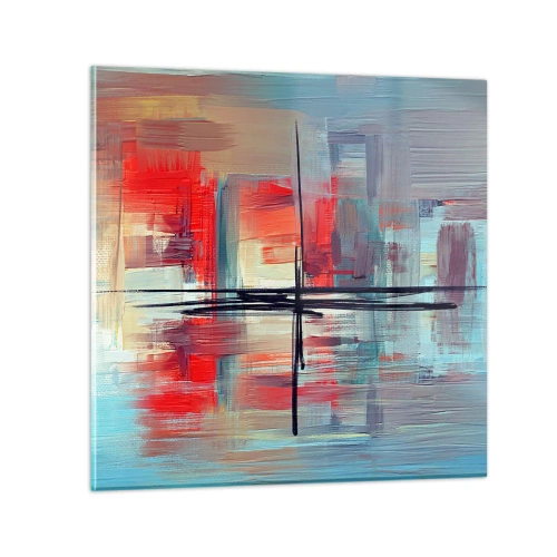 Glasbild - Bild auf glas - Landschaft in einer unbekannten Dimension - 70x70 cm