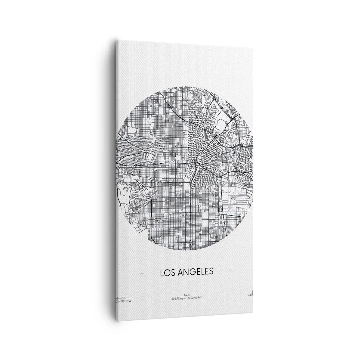 Bild auf Leinwand - Leinwandbild - Anatomie von Los Angeles - 55x100 cm