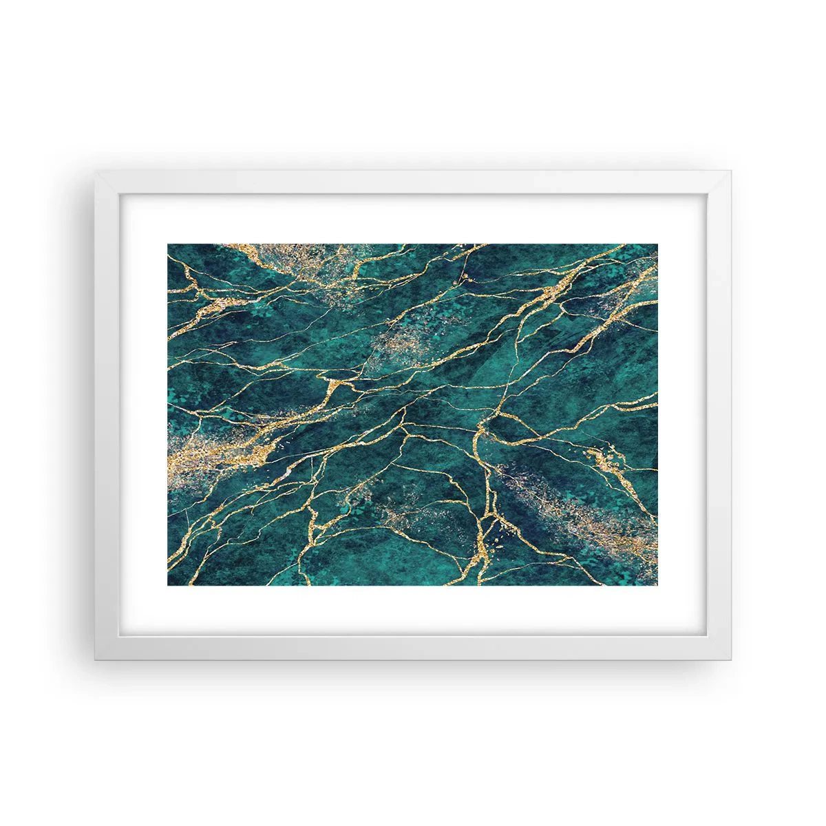 Poster in einem weißen Rahmen - Goldmine - 40x30 cm