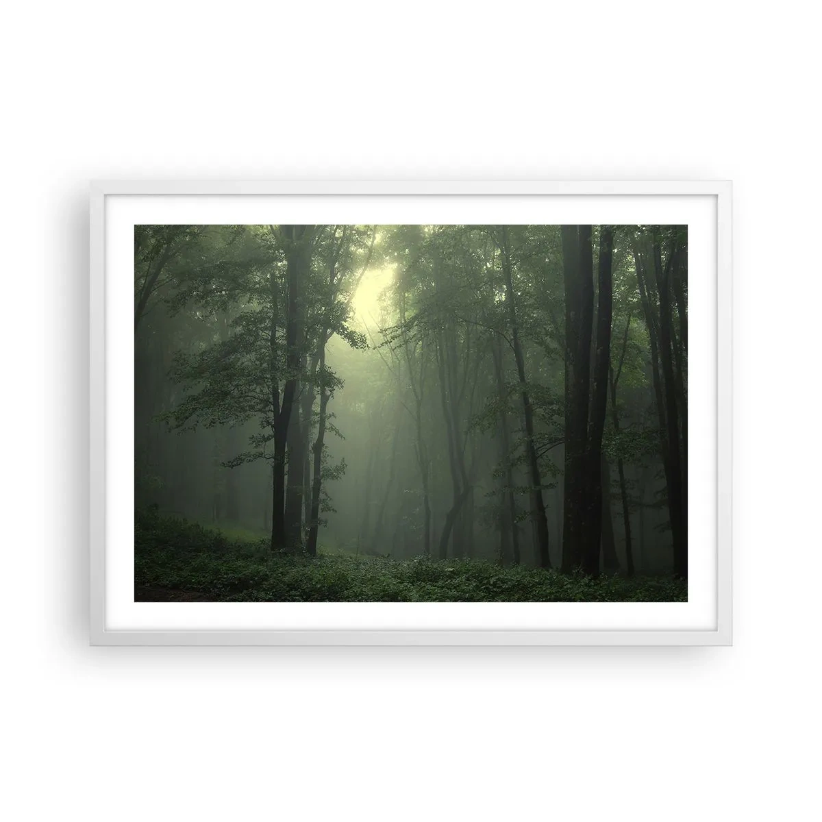 Poster in einem weißen Rahmen - Bevor er aufwacht - 70x50 cm