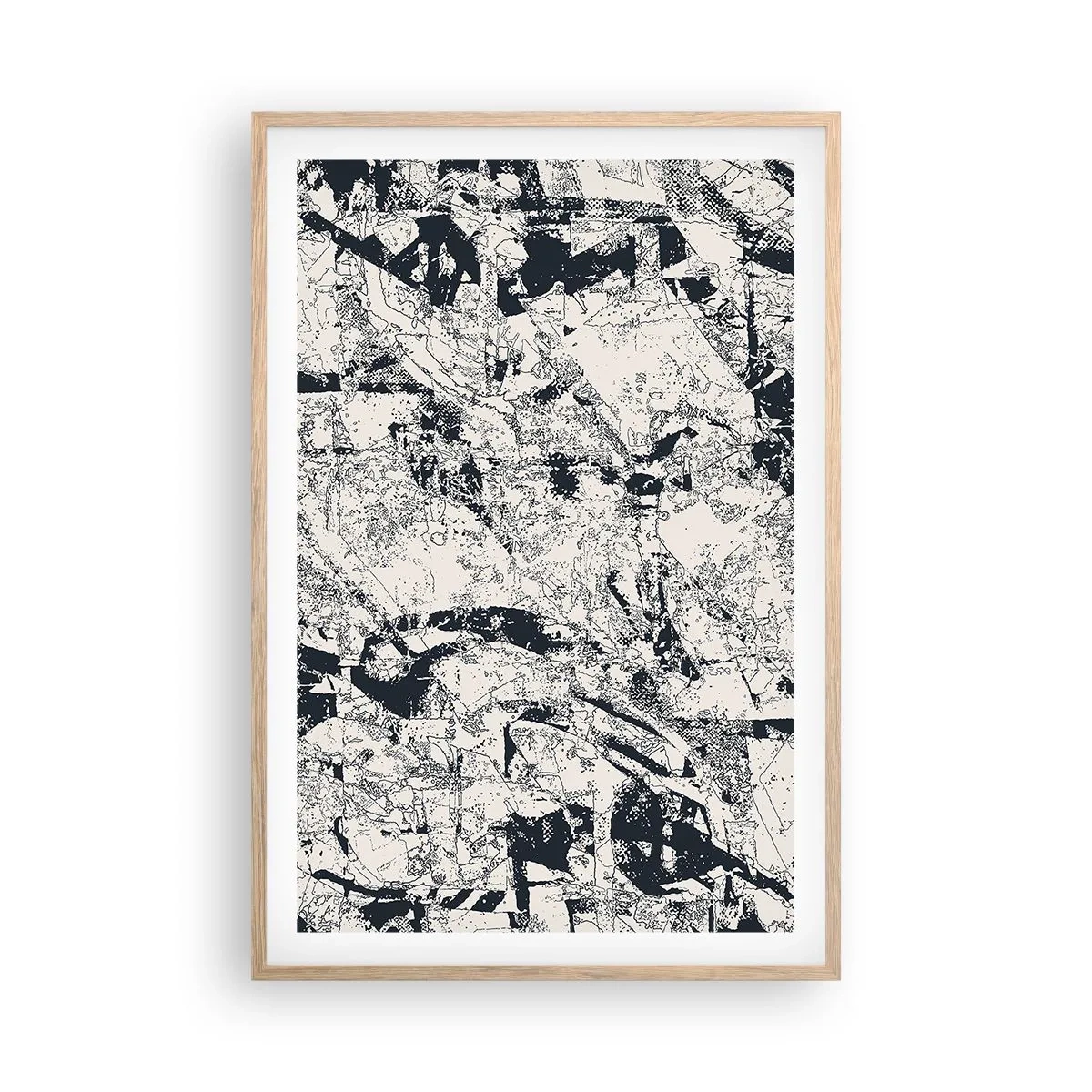 Poster in einem Rahmen aus heller Eiche - Durchdringung der Gegensätze - 61x91 cm