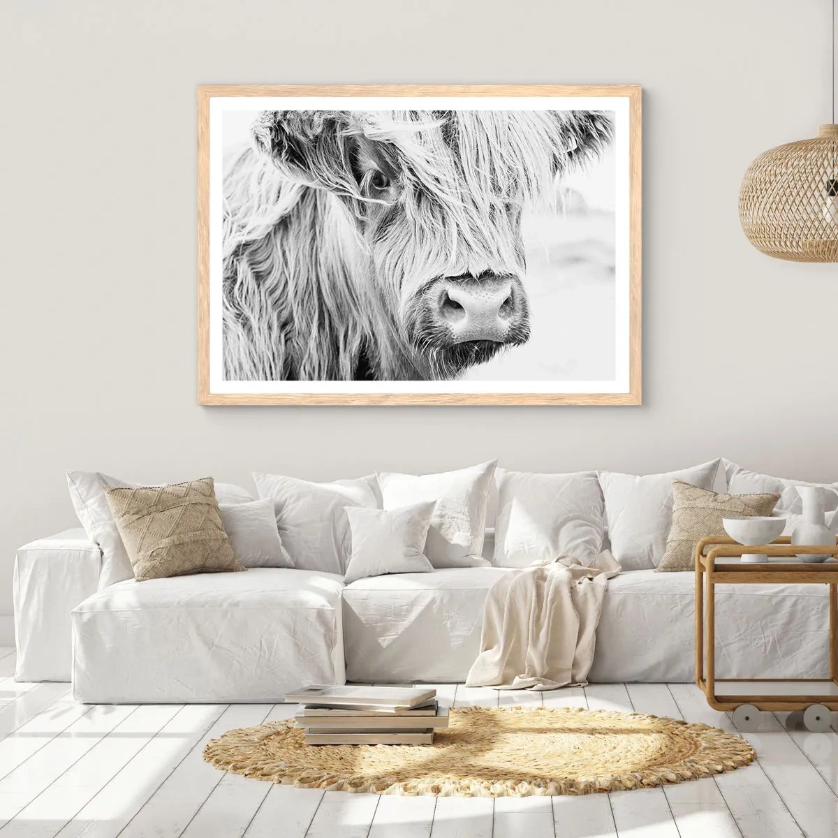 Poster in einem Rahmen aus heller Eiche - Schottische Wildheit - 100x70 cm