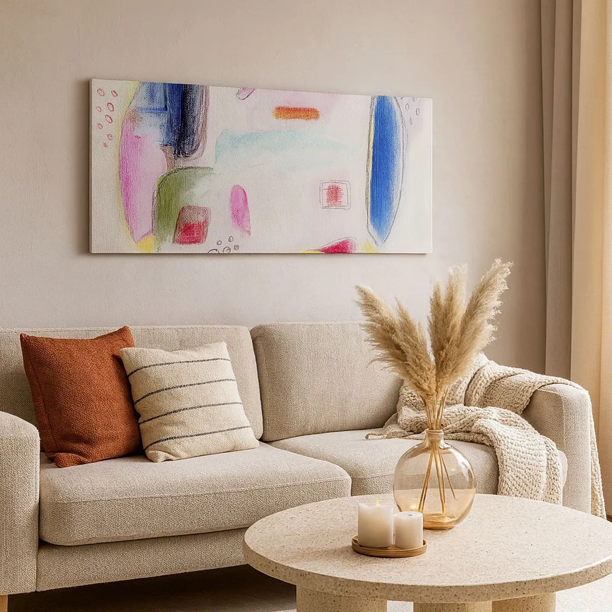 Bild auf Leinwand - Leinwandbild - Eher konvex als konkav oder flach - 100x40 cm