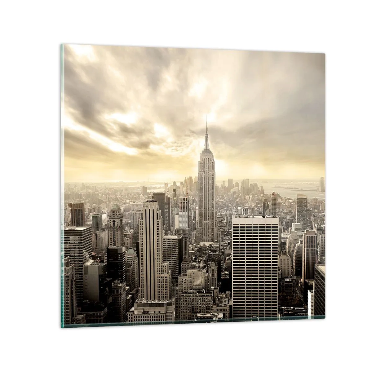 Glasbild - Bild auf glas - New York aus Grau - 70x70 cm