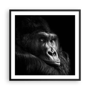 Poster in einem schwarzem Rahmen - Und was guckst du so? - 60x60 cm