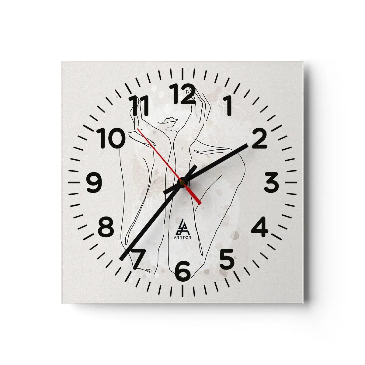 Wanduhr - Glasuhr - Ein träumerischer Moment - 40x40 cm