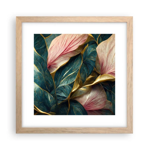 Poster in einem Rahmen aus heller Eiche - Natürliche Eleganz und Stil - 30x30 cm