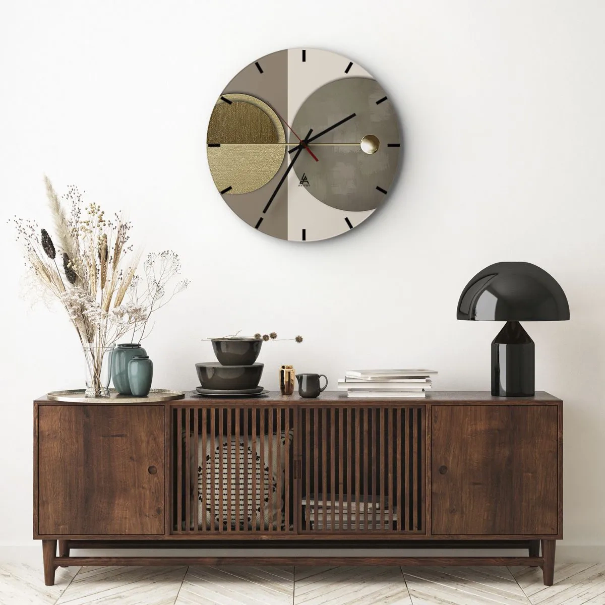 Wanduhr - Glasuhr - Perfekte Balance - 40x40 cm