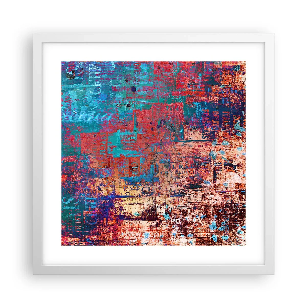 Poster in einem weißen Rahmen - Erinnerung und Vergessen - 40x40 cm