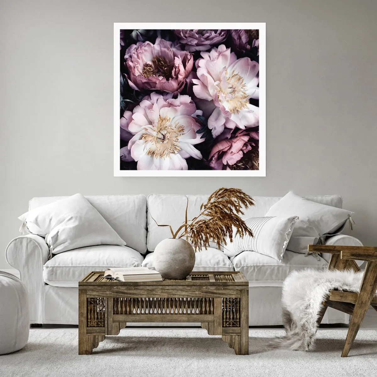 Poster - Blumenstrauß im alten Stil - 40x40 cm