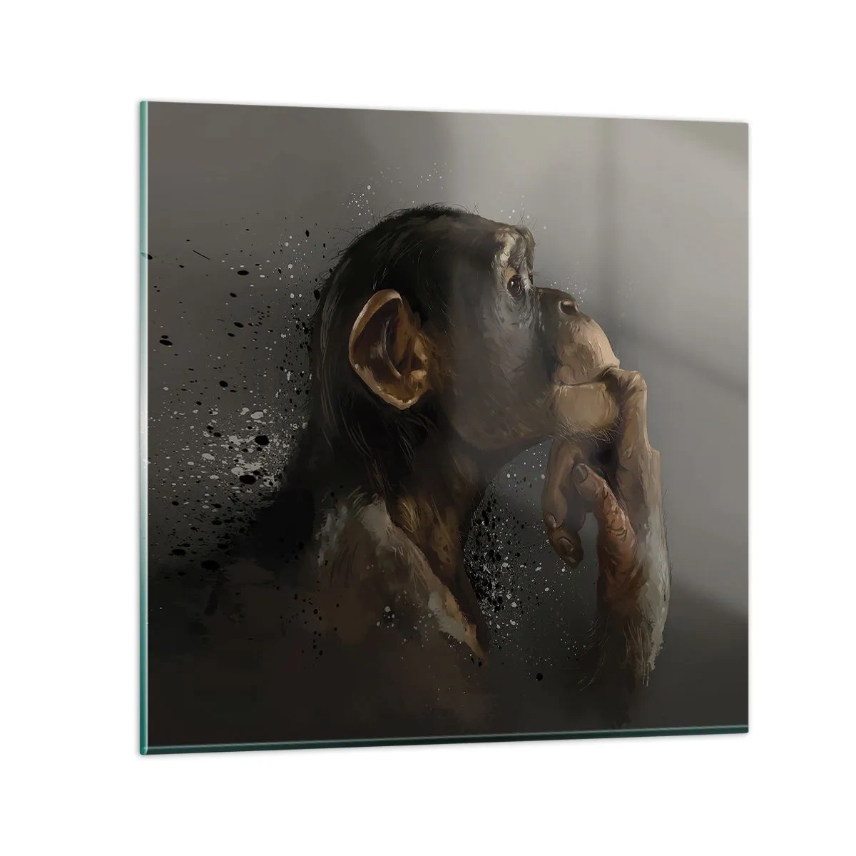 Glasbild - Bild auf glas - Sicherlich ein Denker - 30x30 cm