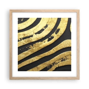 Poster in einem Rahmen aus heller Eiche - Alles fließt - 40x40 cm