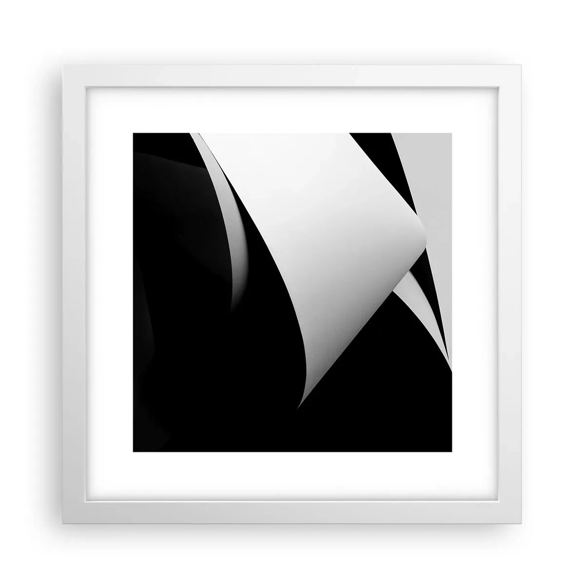 Poster in einem weißen Rahmen - Lichtflächen aus der Schattentiefe - 30x30 cm