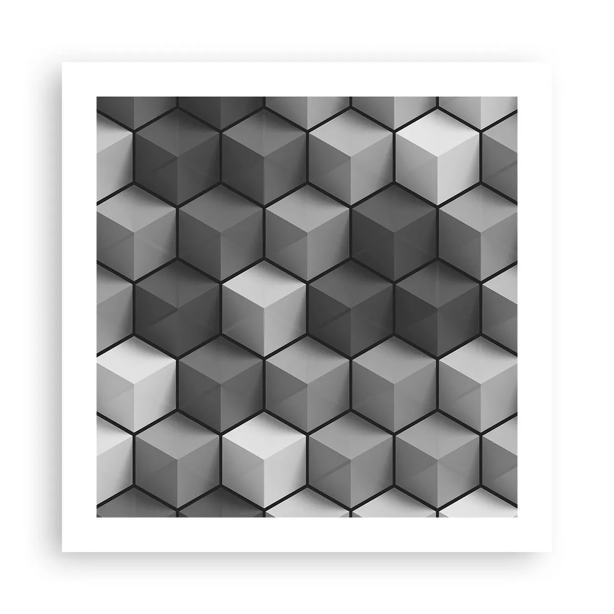 Poster - Kubistisches Puzzle - 50x50 cm
