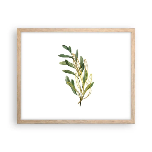 Poster in einem Rahmen aus heller Eiche - Alles was gut ist - 50x40 cm