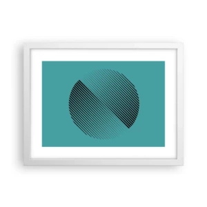 Poster in einem weißen Rahmen - Kreis – eine geometrische Variante - 40x30 cm