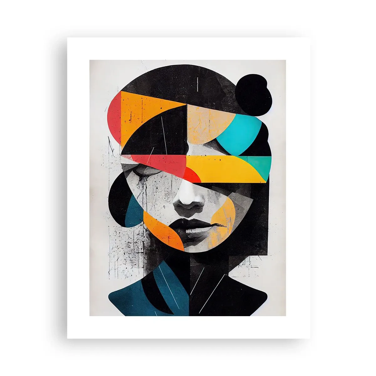 Poster - Mehrfarbiges Innenporträt - 40x50 cm